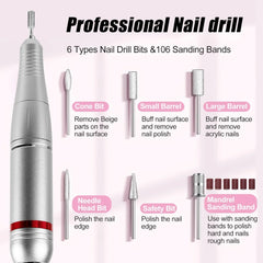 Elite 45,000 RPM Professional Electric Nail Station – High Torque Precision Drill with Dual-Mode Foot Pedal