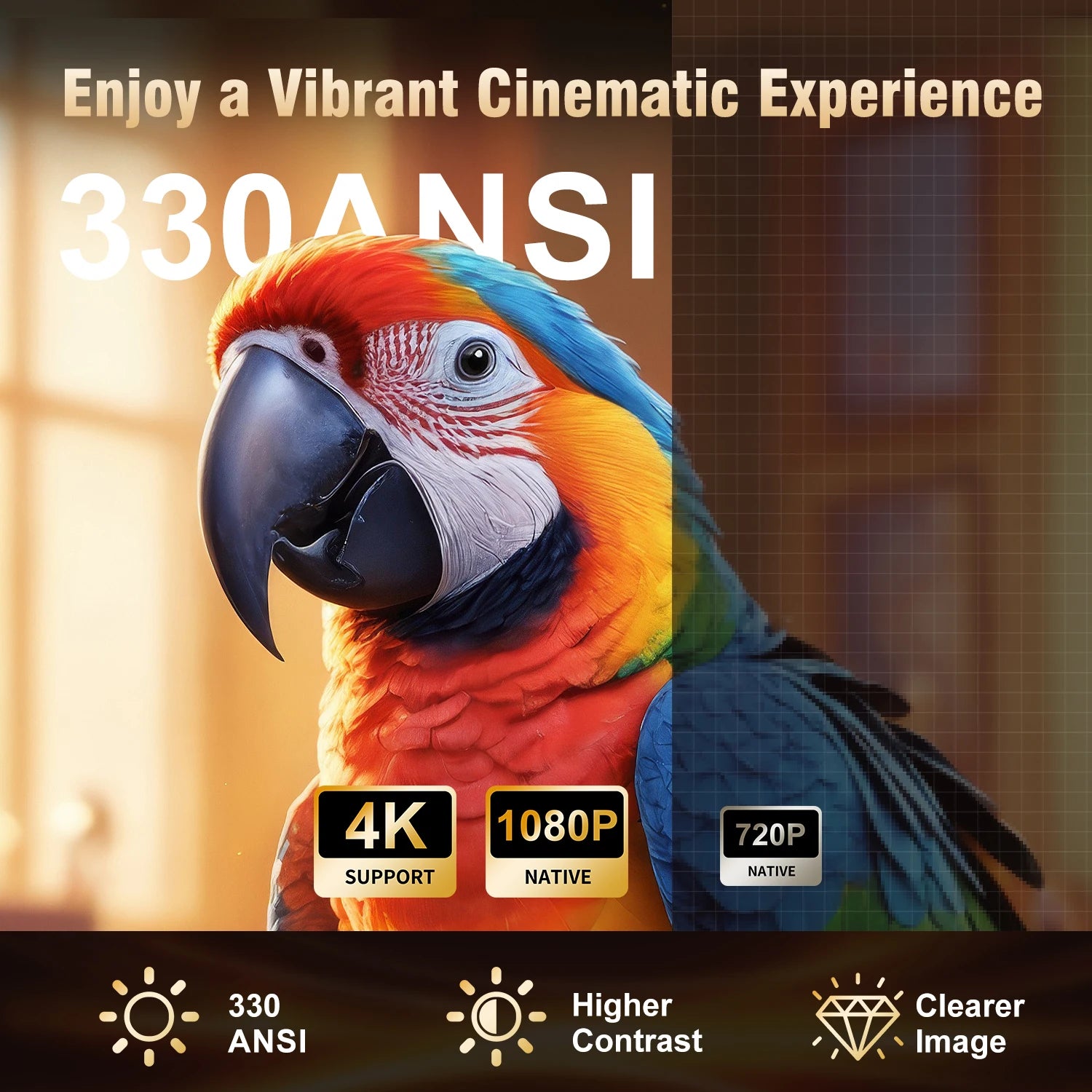 Mini Smart Projector Native 1080P with 4K Support by Snagg A Projector