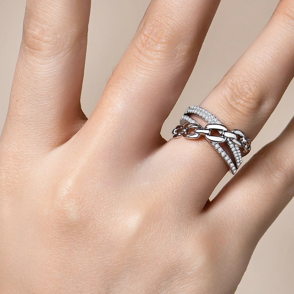 925 Sterling Silver Vintage Moissanite Ring by Snagg A Ring