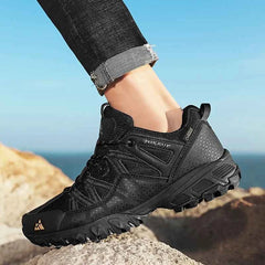 Men's Mesh & Suede Hiking Shoes – Breathable Trekking Shoes with EVA Insole & Rubber Sole