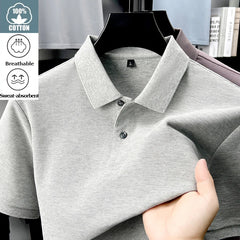 Premium 100% Cotton Polo Shirt | Silk-Like Finish Smart Casual Essential