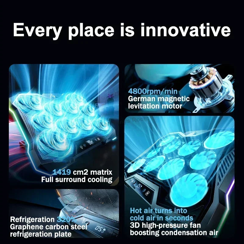 Laptop Cooling Pad Foldable Adjustable Stand for 12″–18″ Laptops by Snagg A Cooling Pad