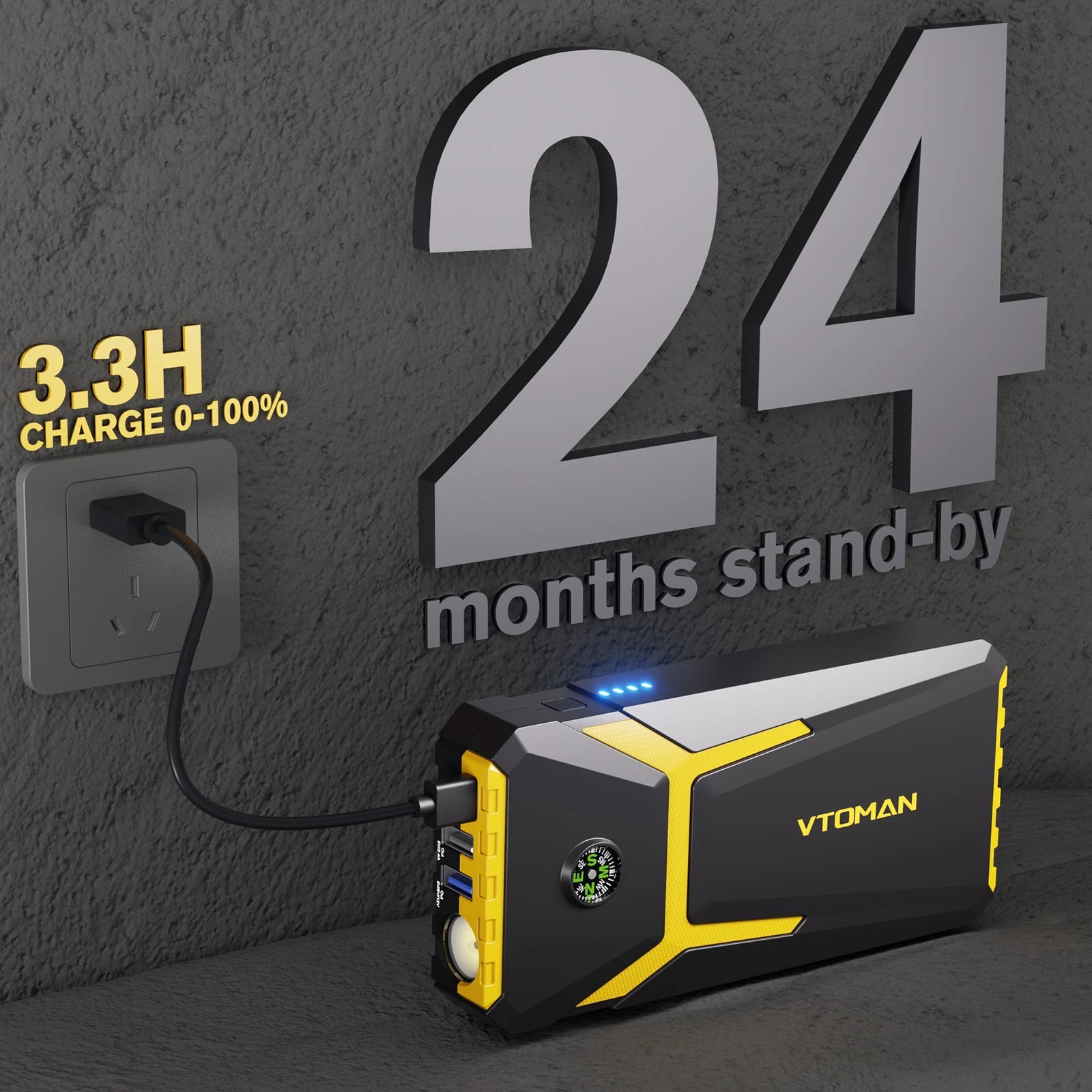 Compact 12V car jump starter and power bank – image 6