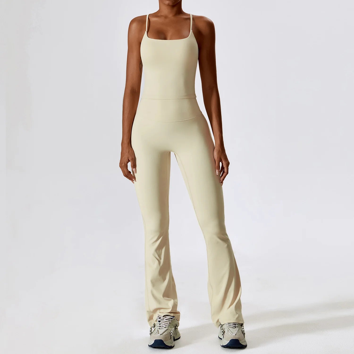 Women's 2-Piece Seamless Long Sleeve Yoga Set | Fitness Bra Crop Top & Leggings Sports Suit