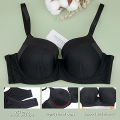 Plus Size Push Up T-Shirt Bra | Lightly Padded Full Coverage Underwire Lifting Support