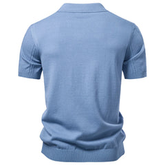 Men's "Old Money" Stripe Golf Polo | Icy-Touch Summer Essential