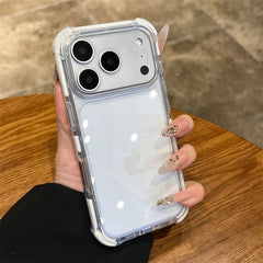 Four Corners Airbags Shockproof Acrylic Clear Case - for iPhone 15 Series - White / Pro - Phone Cases & Covers