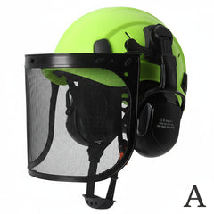 Forestry Safety Helmet With Earmuffs Face Shield by Snagg A Safety Helmet