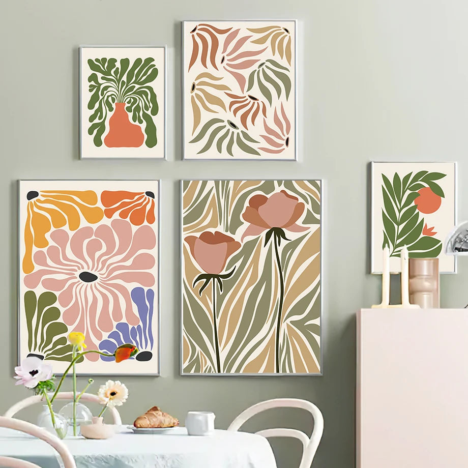 Abstract Flower Market Canvas Print by Snagg A Print