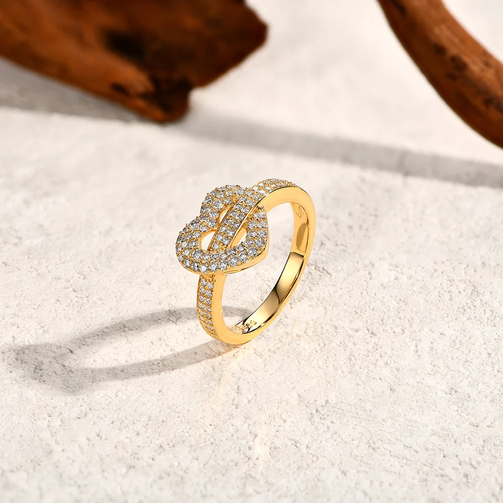 Heart-Shaped Full Moissanite Ring by Snagg A Ring