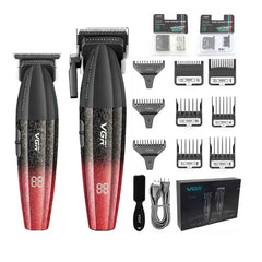 Professional Barber Combo V-640 – 9000 RPM Master Clipper & DLC Precision Trimmer Set with Advanced Turbo Technology