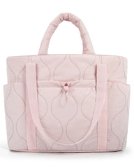 Women's Quilted Puffer Boston Bag – Lightweight Large Padded Shoulder Tote for Work & Travel (21L)