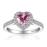 1–2ct Pink Heart Moissanite Ring - SnaggIt