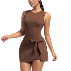 Women's Sports Skirt Dress | Tennis Golf Yoga Gym Running Workout Fitness One-Piece Athletic Dress