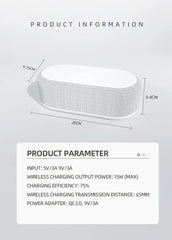 30W Wireless Chargers With Clock & Lamp Night Light by Snagg A Charging Station