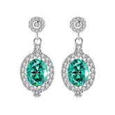 1.5CT Oval Moissanite Drop Earrings - SnaggIt