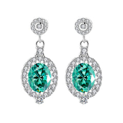 1.5CT Oval Moissanite Drop Earrings - SnaggIt
