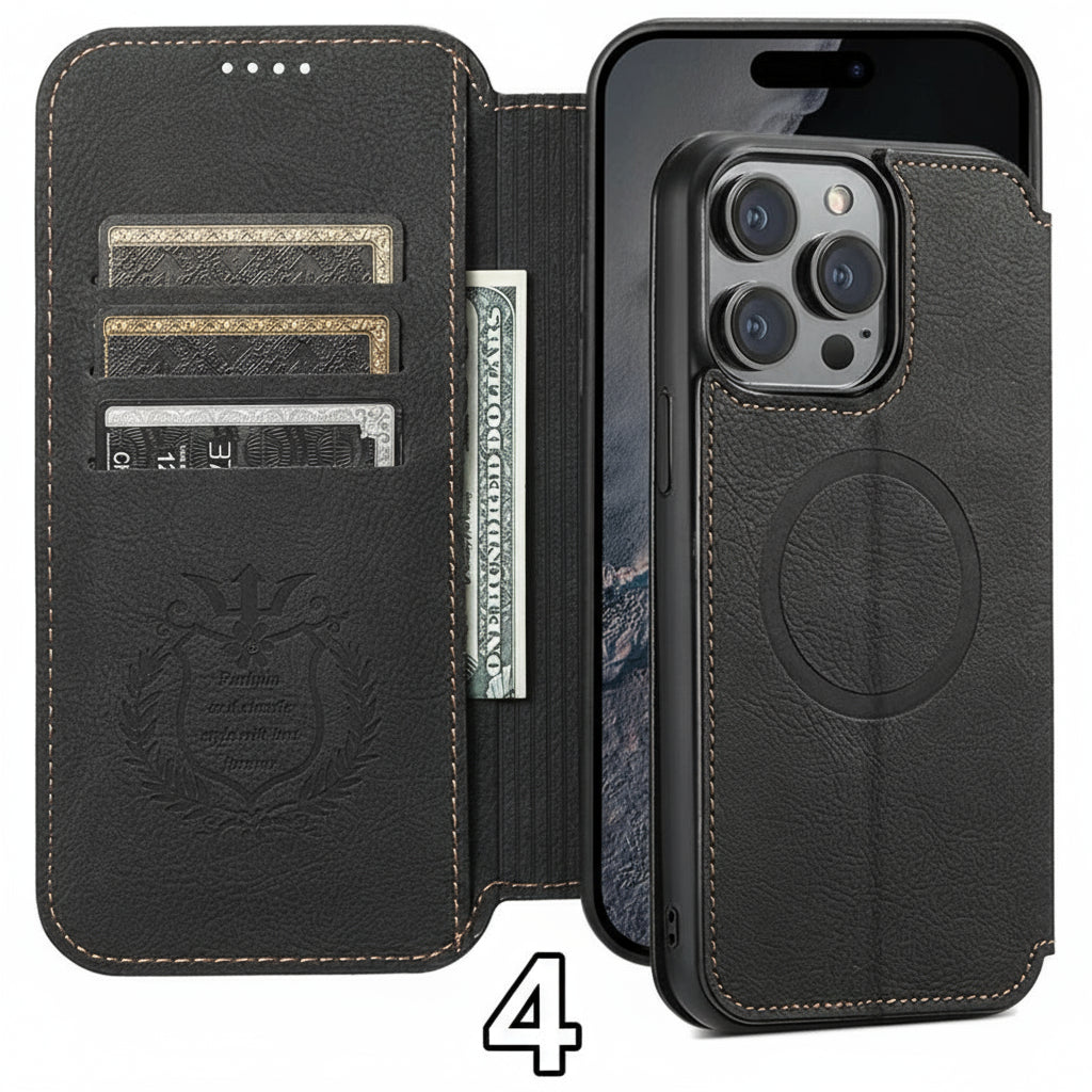 Slim Fit Premium Leather Wallet Case for iPhone 17 Pro Max / Series by Snagg A Phone Case