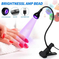 360° Rotatable Mini LED UV Nail Lamp – Professional Clip On Flash Cure Light
