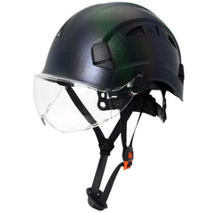 Vented construction safety helmet with built-in visor – image 27