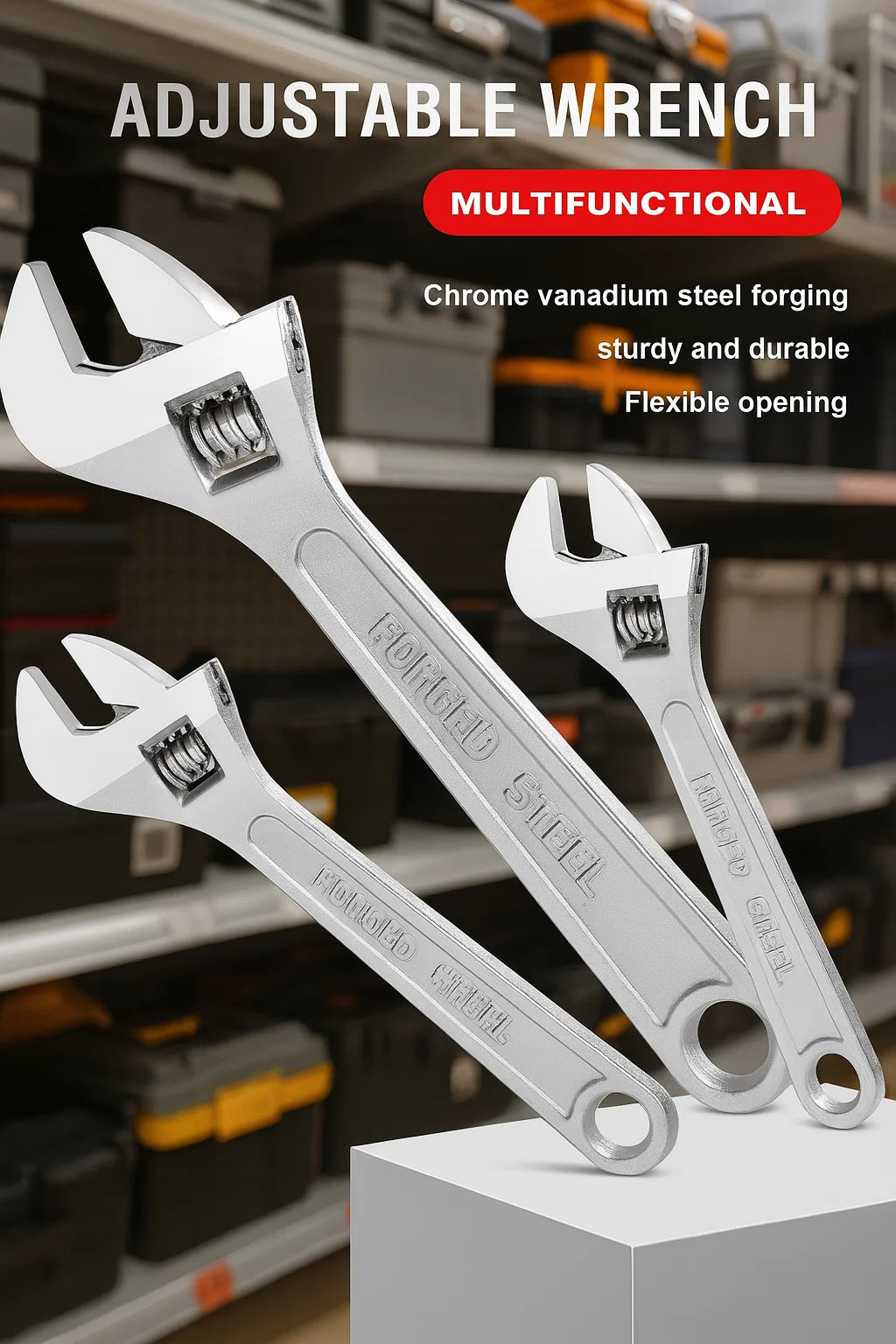 Heavy Duty Adjustable Wrench by Snagg A Wrench Set