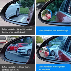 2pcs 360° Adjustable Blind Spot Mirrors by Snagg A Blind Spot Mirrors
