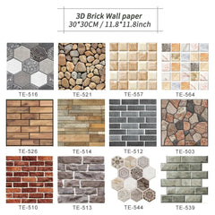 Imitation Brick & Cobblestone Wall Stickers by Snagg A Wall Sticker