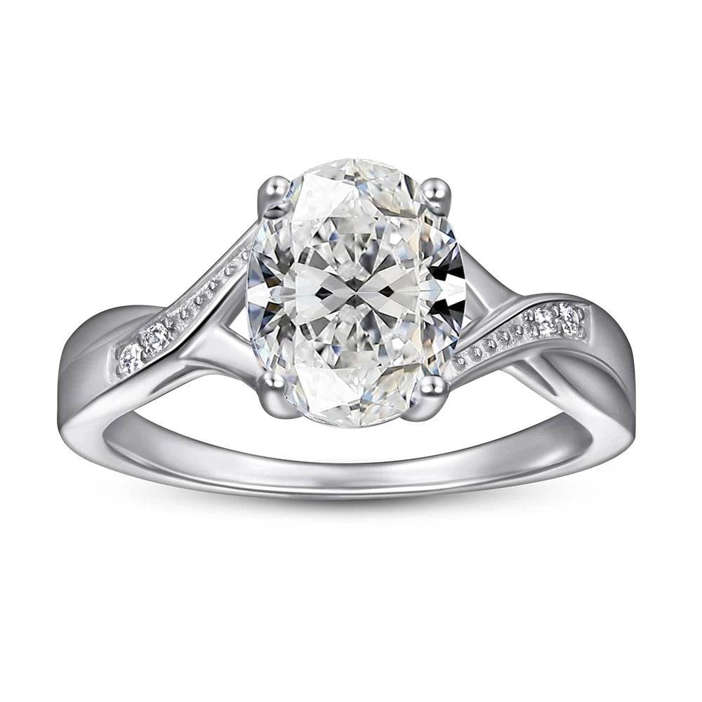 2ct Oval Moissanite Ring - SnaggIt