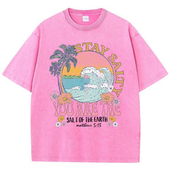 Stay Salty Print Womans Streetwear T-Shirt
