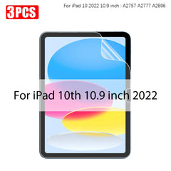 3 Pack Paper-Feel Screen Protector for iPad – Matte PET Writing & Drawing Film (No Glass)