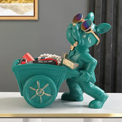 French Bulldog Resin Figurine with Tray by Snagg A Sculpture