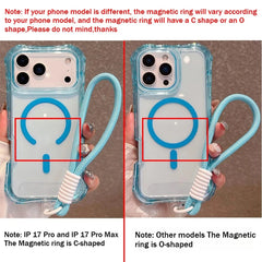 Shockproof Armor 3 in 1 Magnetic Case with Wrist Strap – for iPhone 17 Series - Phone Cases & Covers