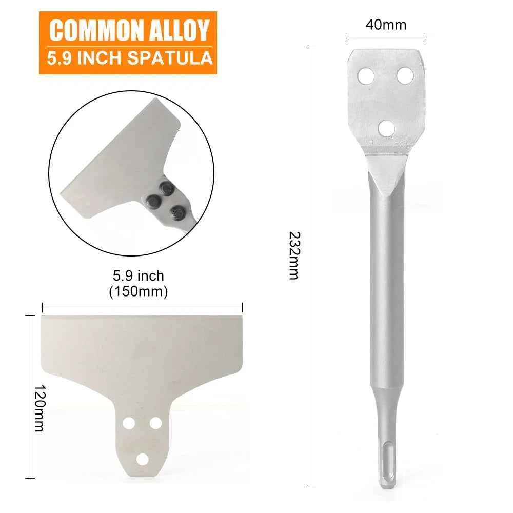 SDS Plus Heavy Duty Floor Scraper | Replaceable Scaling Chisel for Tile, Adhesive & Concrete Removal