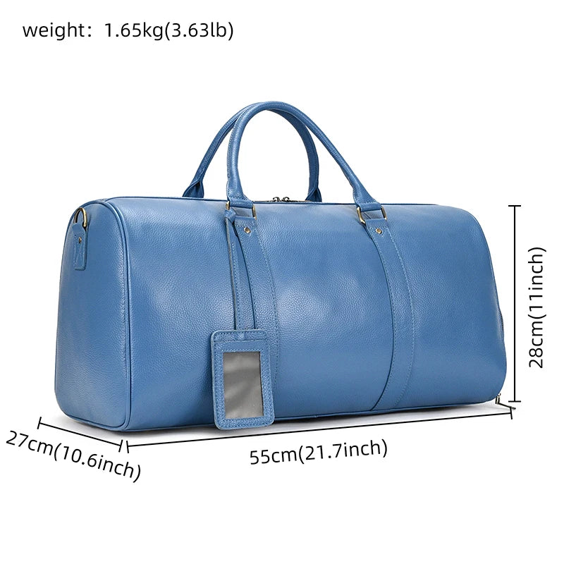Genuine Leather Travel Duffel by Snagg It Bags