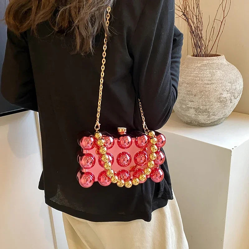 Mini Gold Chain Crossbody Bag by Snagg It Purses