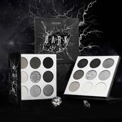 Black Gemstone Smokey Eye Palette – 9 Color High Pigment Shadow Collection for Goth, SFX, and Nighttime Glam