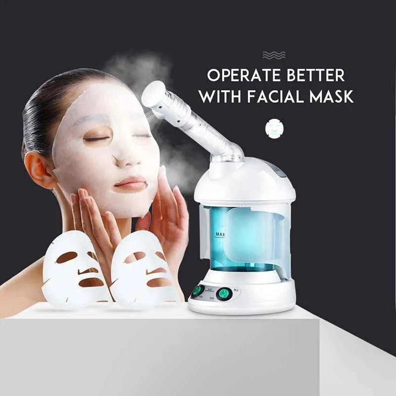 Portable Ionic Facial Steamer – Nano Mist Face Spa & Deep Cleansing Device