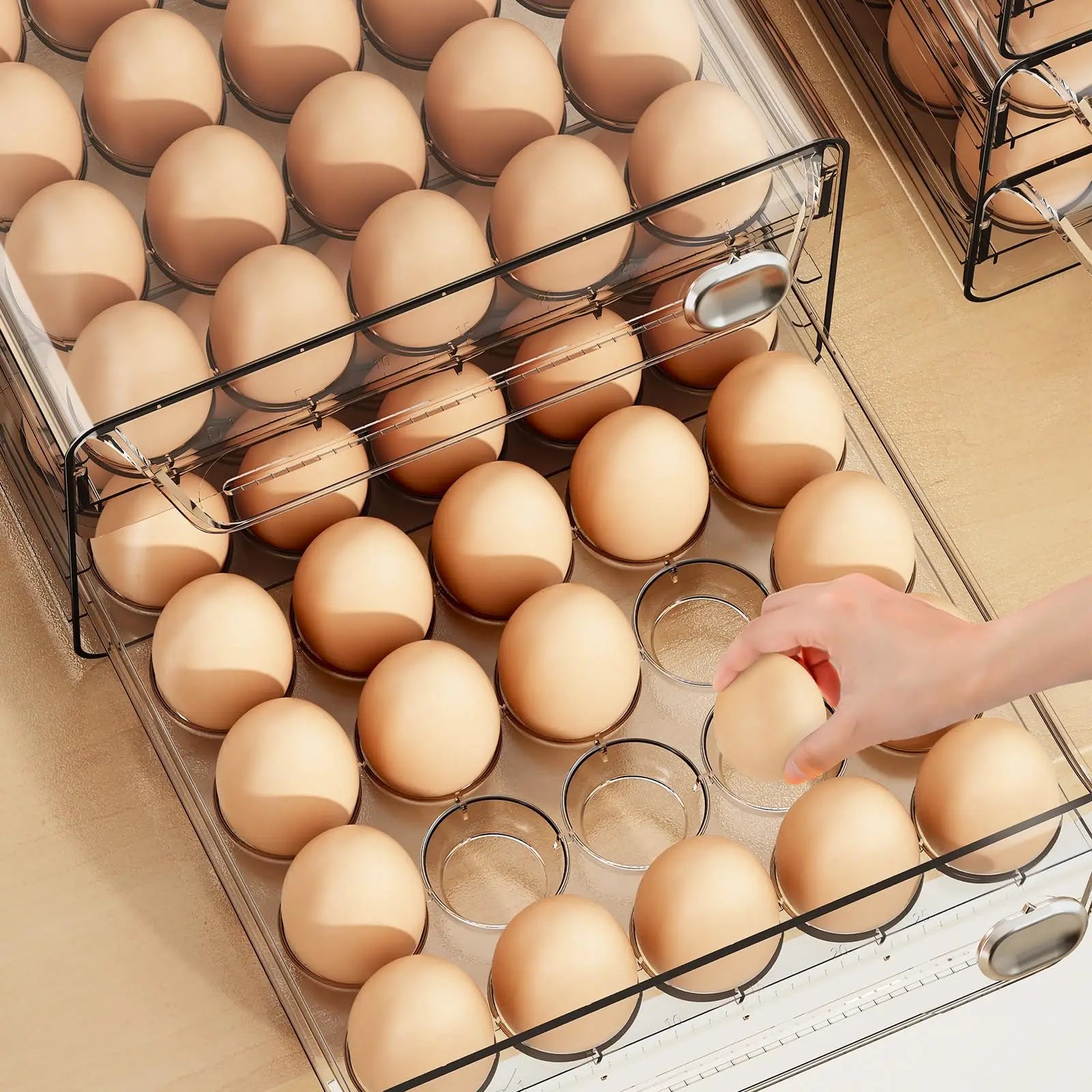Egg Holder for Refrigerator by Snagg A Tray