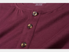 Men's Cotton Blend Henley | Soft 3-Button Summer Fashion Tee
