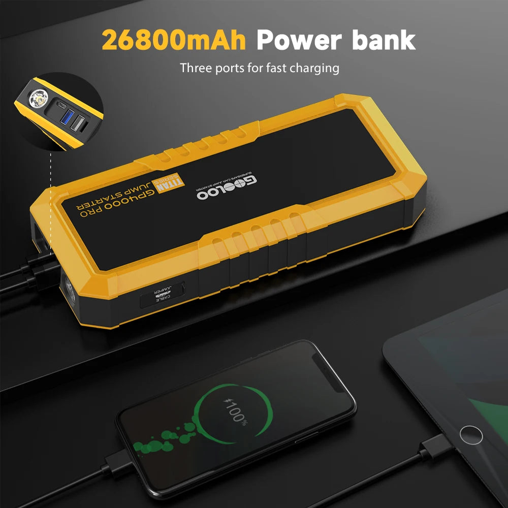 4000A car jump starter with power bank – image 6