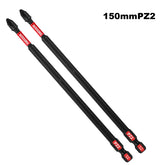 6" Pozidriv #2 PZ2 Impact Screwdriver Bit Set – Magnetic S2 Alloy Steel Power Bits