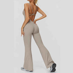 Women's Push-Up Sports Jumpsuit | Gym Tracksuit Yoga Suit Fitness Romper Stretch Bodysuit Activewear