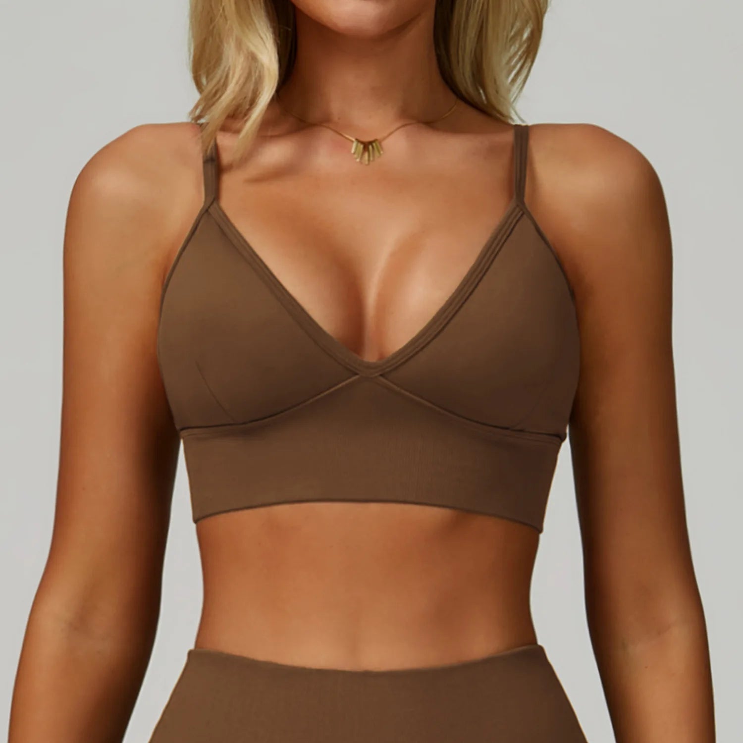 Women's Shockproof Sports Bra | Breathable Push-Up Adjustable Strap Yoga Gym Workout Crop Top