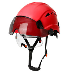 Vented construction safety helmet with built-in visor – image 19