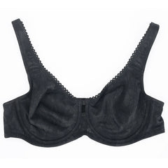 Plus Size Floral Lace Minimizer Bra | Wide Strap Underwire Full Coverage Non-Padded High Support