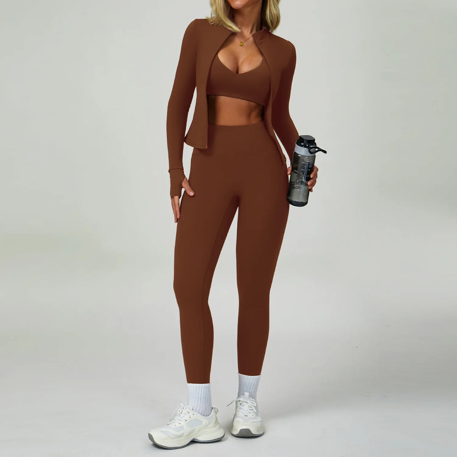 Women's 2/3-Piece Yoga Suit | Sports Bra High Waist Leggings & Shorts Push-Up Gym Activewear