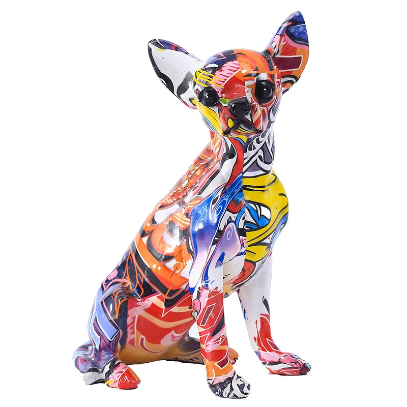 Graffiti Chihuahua Resin Sculpture by Snagg A Sculpture