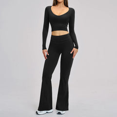 Women's 2-Piece Fitness Tracksuit | Seamless Sports Bra & High Waist Leggings Yoga Gym Set