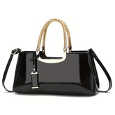 Elegant Ladies’ Glossy PU Leather Evening Purse by Snagg It Purses