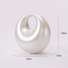 Pearl White Acrylic Evening Clutch by Snagg It Purses